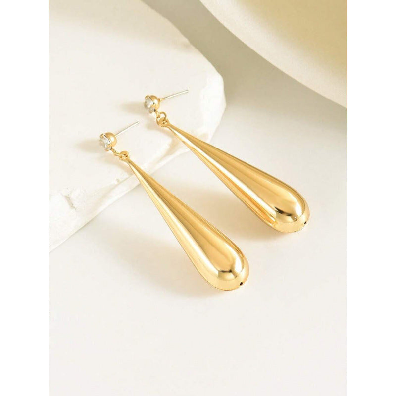 French Retro Solidified Water Droplet Earrings For Women