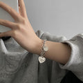 Simple Heart-Shaped Letter Bracelet With A Retro Hong Kong Style And Personalized Touch