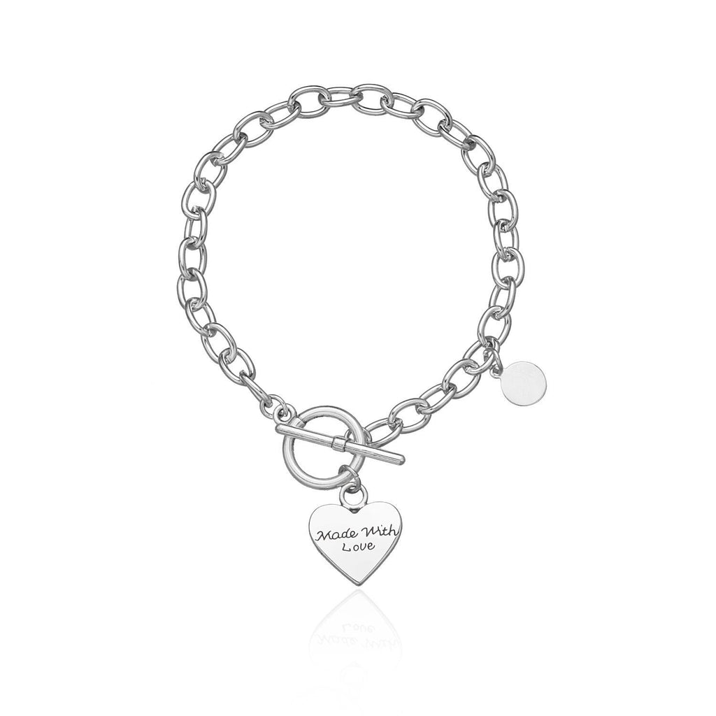 Simple Heart-Shaped Letter Bracelet With A Retro Hong Kong Style And Personalized Touch