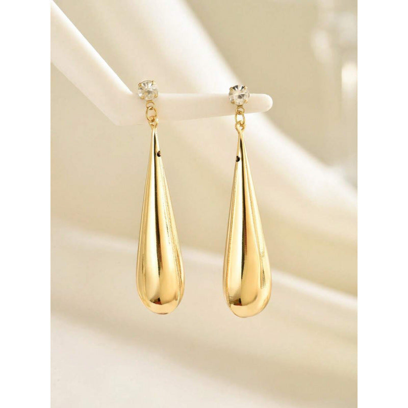French Retro Solidified Water Droplet Earrings For Women